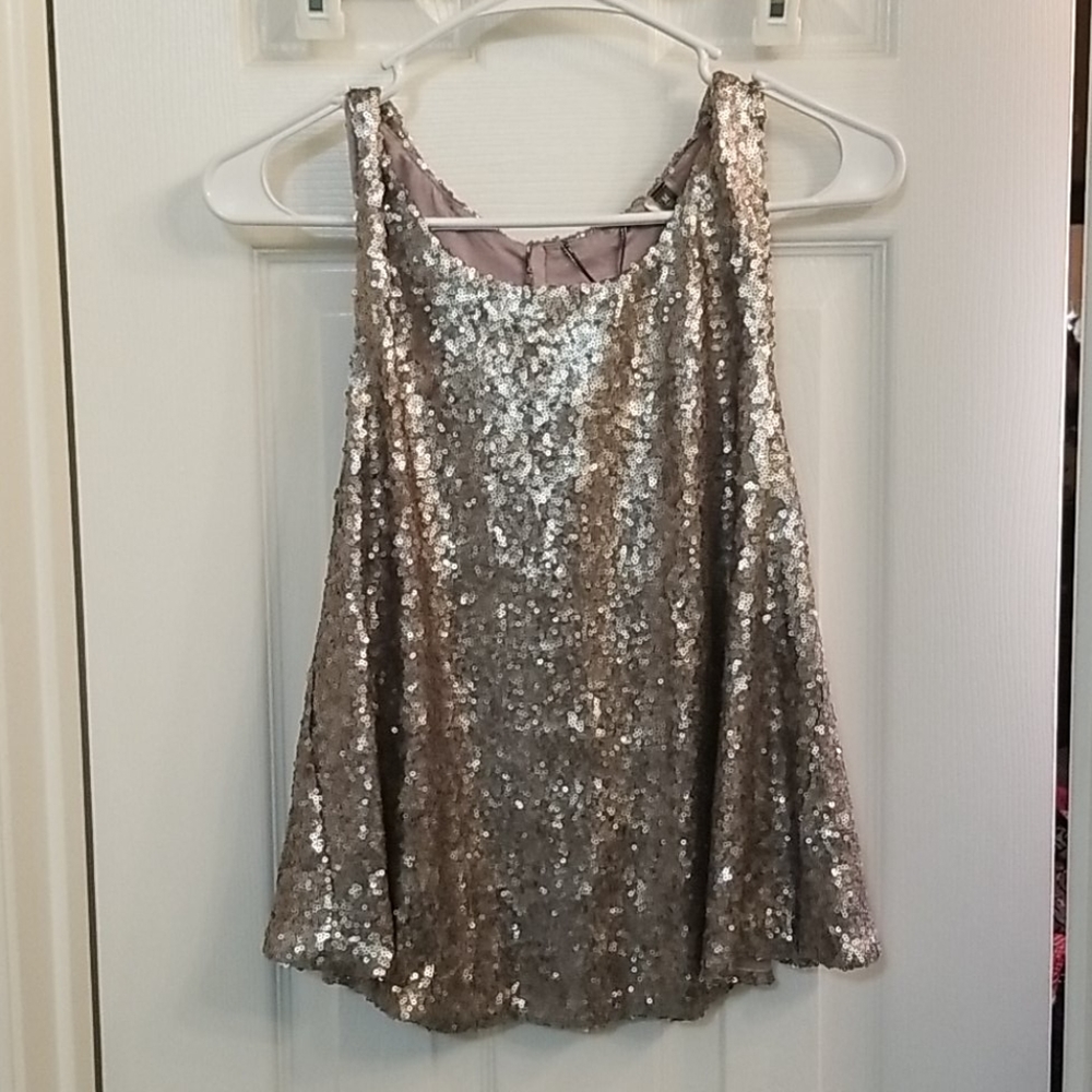 Sequins grey blouse